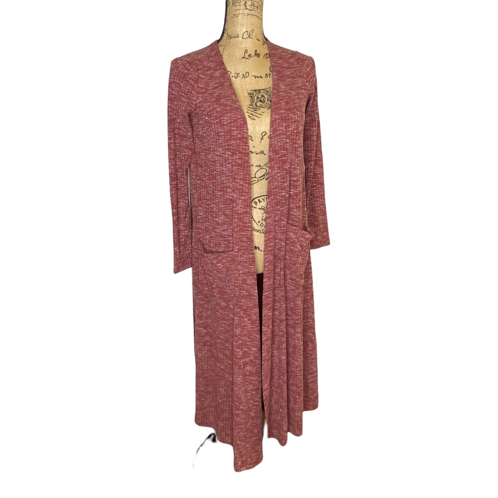 LULAROE SARAH WOMENS XS LONG Multicolor CARDIGAN SWEATER DUSTER (1196)